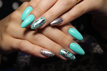 manicure with long nails