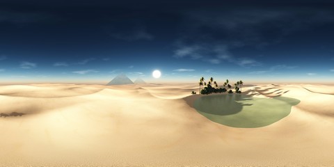 Fototapeta na wymiar HDRI map. Environment map. Equirectangular projection. Spherical panorama. landscape.sandy desert.