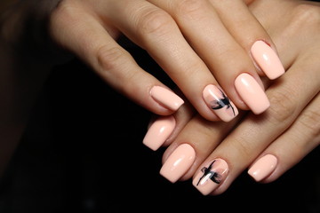 beautiful manicure of nails
