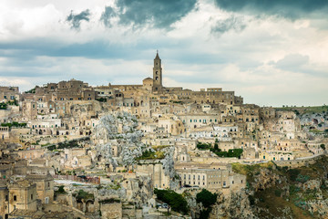 Fototapeta na wymiar Panoramic view over the city of Matera, Italy