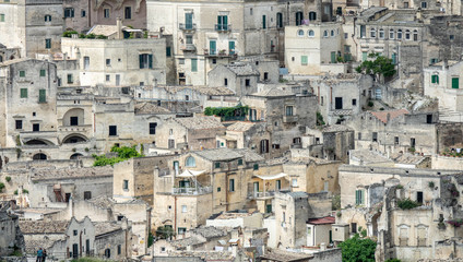 Fragment of the old city of Matera Italy