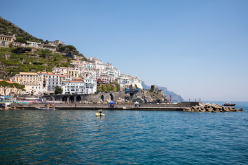 Naklejka na ściany i meble View of Amalfi. Amalfi is a charming resort town on the scenic Amalfi Coast of Italy.