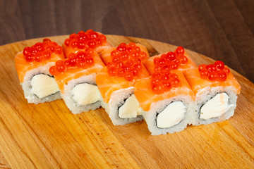 Roll with salmon