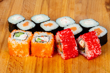 Japan sushi and roll