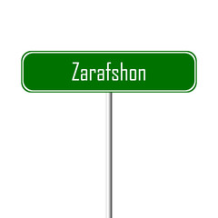 Zarafshon Town sign - place-name sign