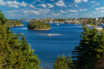 View of the fishing village of Dover on the south shore of Nova Scotia, Canada.
