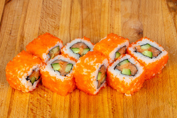 Roll with salmon