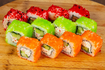 Japan sushi and roll