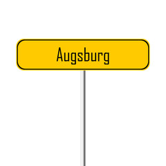 Augsburg Town sign - place-name sign