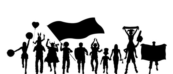 Sport supporter silhouette