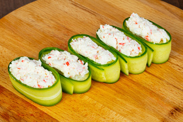 Sushi with cram meat