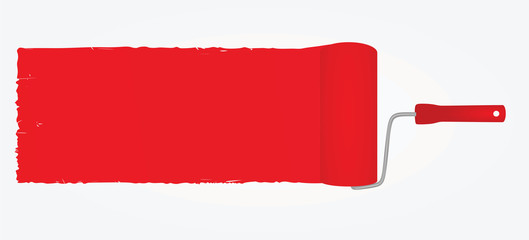 Red paint trail. vector illustration