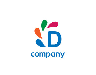 D letter logo