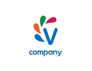 V letter logo