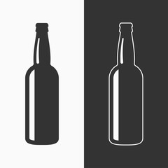 beer bottle icon vector background