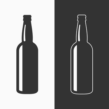 beer bottle icon vector background