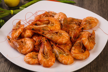 Boiled prawns