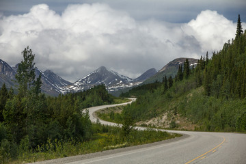 The Alaska Highway between Watson Lake to Whitehorse, Yukon, Canada
