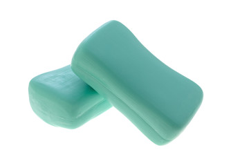 Bars of deodorant soap on a white background