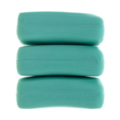 Bars of deodorant soap on a white background