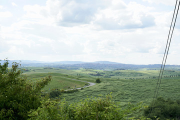 Crete Senesi near Asciano, Siena, Tuscan Italy, Magnificent landscape of the Tuscan countryside 