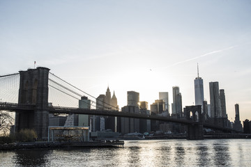 Fototapeta na wymiar Manhattan Skyline (New York City) from Brooklyn 