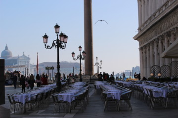 Venice, Italy - Piazza San Marco Restaurant Seating