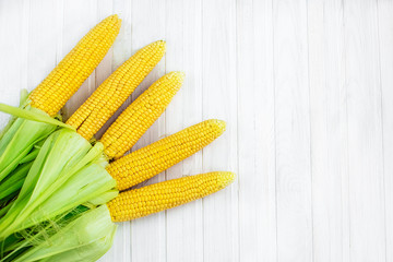 A close-up of corn produced in a rustic garden