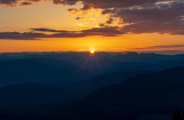 Fototapeta premium Sunset On Hills