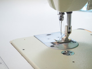 Presser foot sewing machines. Sewing machine in the workplace.