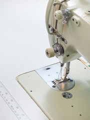 Presser foot sewing machines. Sewing machine in the workplace.