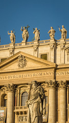 Sunrise glow on Saint Peter's Basilica, Rome, Italy