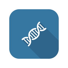DNA and Medical Services Icon. Flat Design.