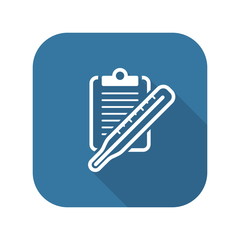 Thermometer and Medical Services Icon.