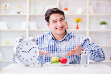 Concept of slow service in the restaurant