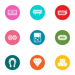 Case icons set. Flat set of 9 case vector icons for web isolated on white background