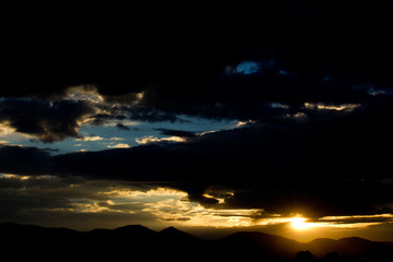 Sunset over the foothills 