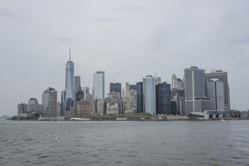 Manhattan Skyline from Staten Island's ferry 