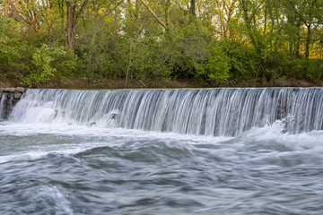 Fototapeta na wymiar Stone River, Rapids and Fishing