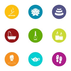 Transformation icons set. Flat set of 9 transformation vector icons for web isolated on white background