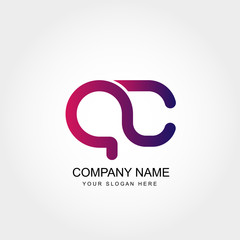 Initial Letter AC Logo Template