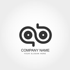 Initial Letter AB Logo Template