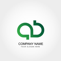 Initial Letter AB Logo Template