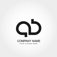 Initial Letter AB Logo Template