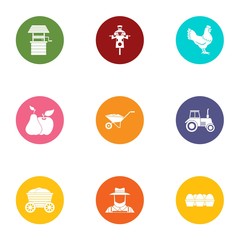 Making a landing icons set. Flat set of 9 making a landing vector icons for web isolated on white background