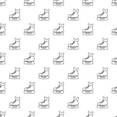 Ice hockey skate pattern vector seamless repeating for any web design