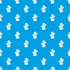 Cylindrical cactus pattern vector seamless blue repeat for any use