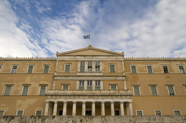 Fototapeta na wymiar Parliament Building at Syntagma Square