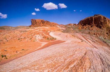 Nevada Red Sandstone Rock Cliff Landscapes