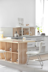 Stylish kitchen interior setting. Idea for home design